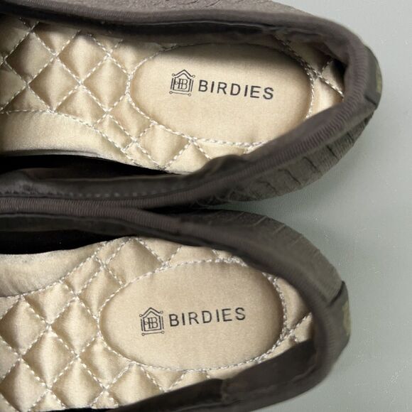 Birdies The Starling Womens 6.5 Shoes Brown Python Print Velvet Loafer Flat - Picture 3 of 10